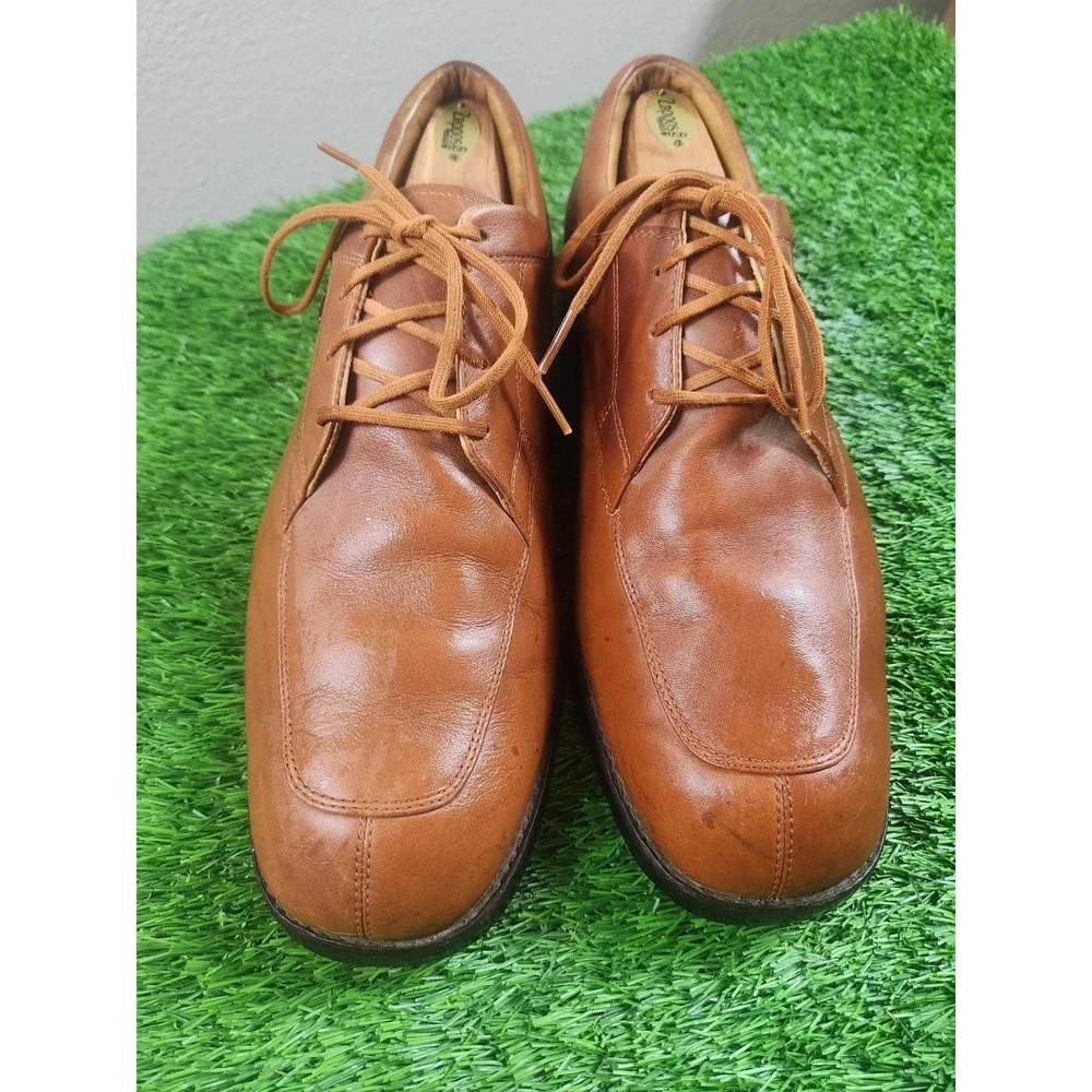 Adidas Shoes Mens Size 12.5 Brown Leather Derby Dress Lace Up Square Toe 383646